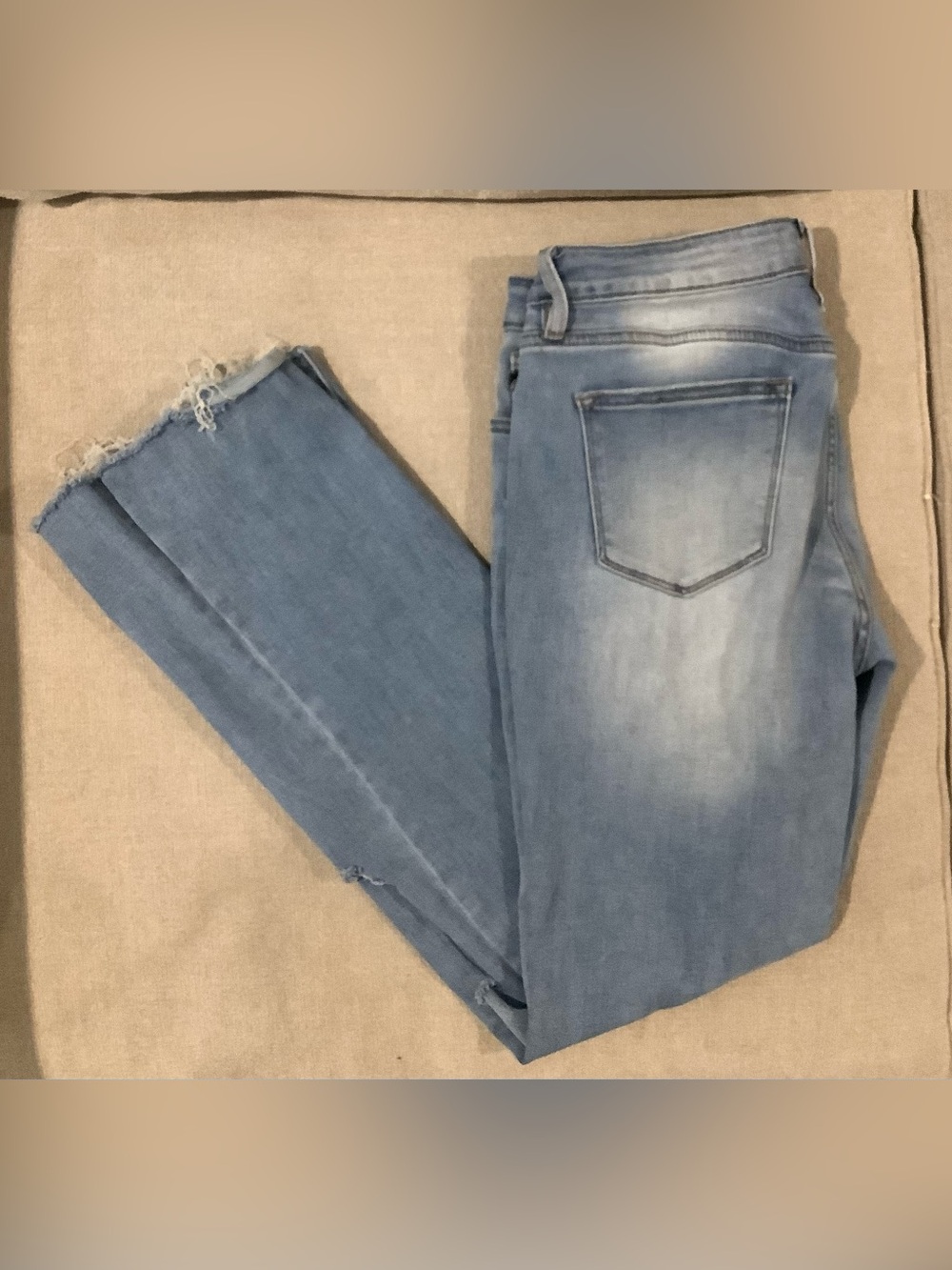 KanCan Light Blue Distressed Hem Women's Jeans